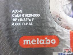 Metabo...Abrasives... 616204000 Steel/Stainless Steel 16" x 5/32" x 1", A30-S, Reinforced Cutting Wh