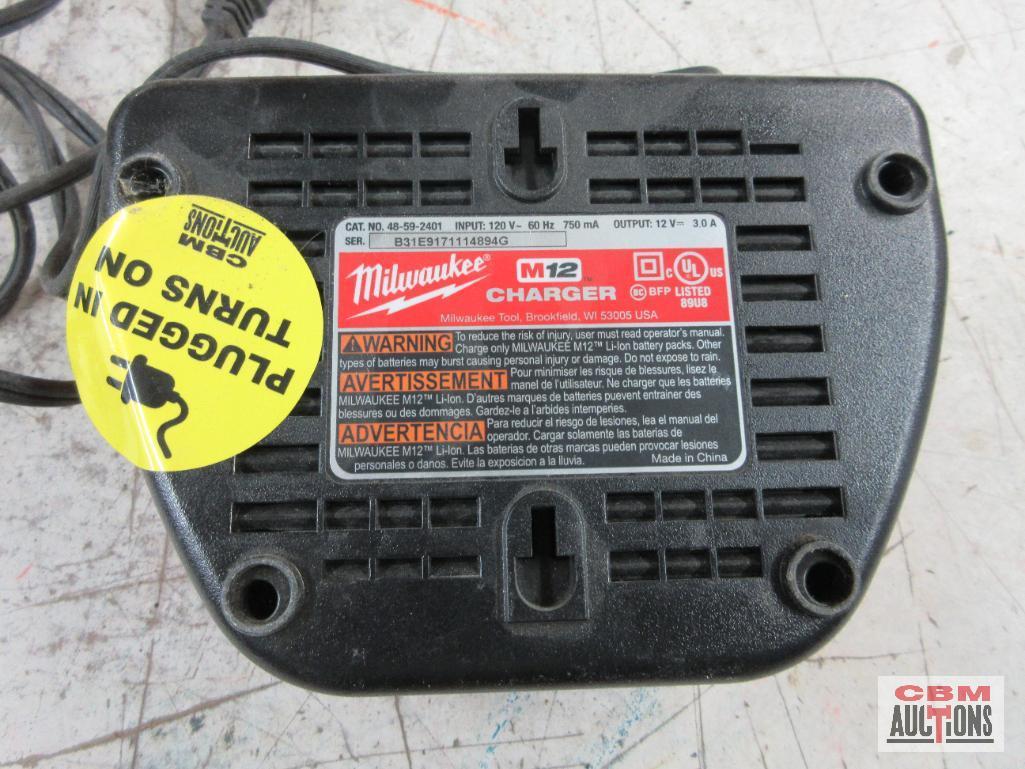 Milwaukee 48-11-2440 M12 Red Lithium-Ion 4.0AH Battery Pack Milwaukee 48-59-2401 M12 Battery Charger