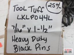 Tool Tuff LKLP044L 7/16" x 1-1/2" Heavy Duty Black Pins - Set of 25(+/-)