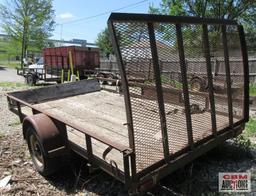 78"x12' Gold Star Single Axle Flatbed Trailer With Flip Up Lawn Gate