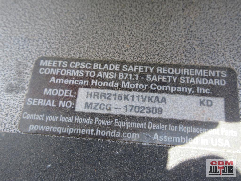 Honda 3-in-1 Push Mower, Self Propelled With Honda Engine S#2309 (Seller Said Runs)