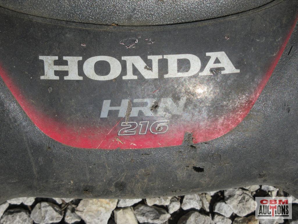 Honda HRN 216 Push Mower, Self Propelled With Honda Engine S#6176 (Seller Said Runs)