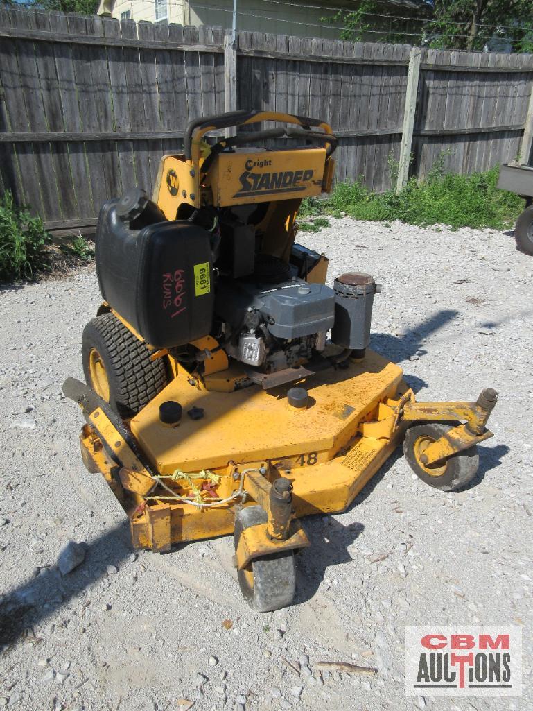 Wright 48" Stand On Mower, 19 Hp Kawasaki F600V, 4,294 Hrs, S# 30863 (Runs & Drives)