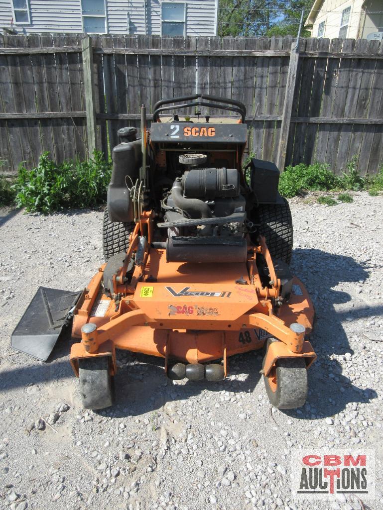 2018-2022 Scags 48" V Ride II Velocity Plus, Stand On Mower, 22 Hp Kawasaki FX691V, 702 Hrs, S#