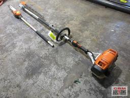 Stihl Pole Pruner With Hedge Trimmer & Chainsaw Attachment. (Runs)