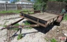 78"x12' Gold Star Single Axle Flatbed Trailer With Flip Up Lawn Gate