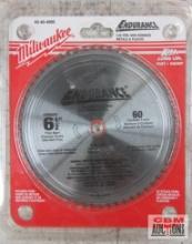 Milwauke Endurance 48-40-4005 Non-Ferrous Metals & Plastic, 6-1/2" Saw Blade, Thin Kerf, 60 Carbide