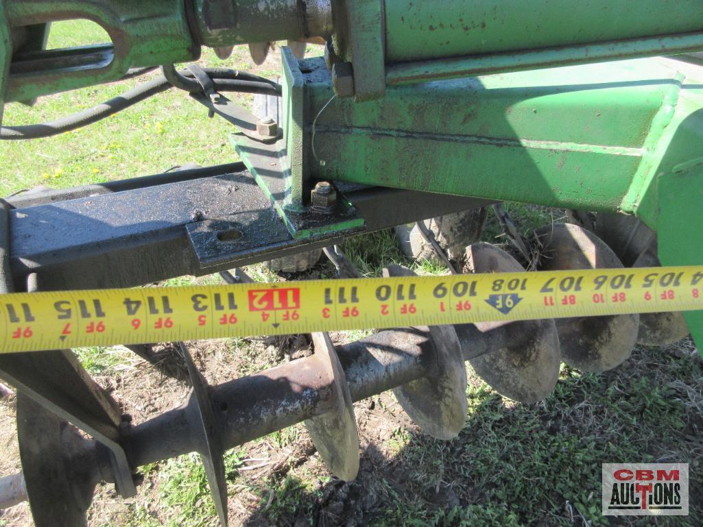 John Deere 630 Disk, 30 Foot, 3 Section Hydraulic Fold, 9" Spacing, 13"-14" Blades, Scrappers, Dual