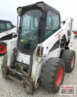 2015 Bobcat S650 Skid Steer Loader, Cab, Heat, Air, ACS Controls, Radio, Air Ride Seat, Power