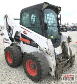 2015 Bobcat S650 Skid Steer Loader, Cab, Heat, Air, ACS Controls, Radio, Air Ride Seat, Power