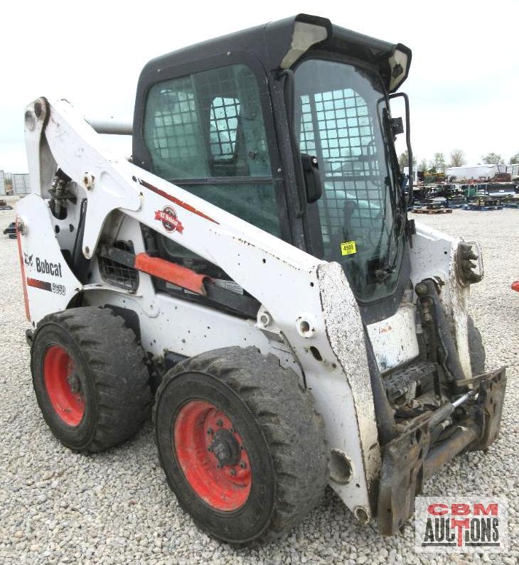 2015 Bobcat S650 Skid Steer Loader, Cab, Heat, Air, ACS Controls, Radio, Air Ride Seat, Power