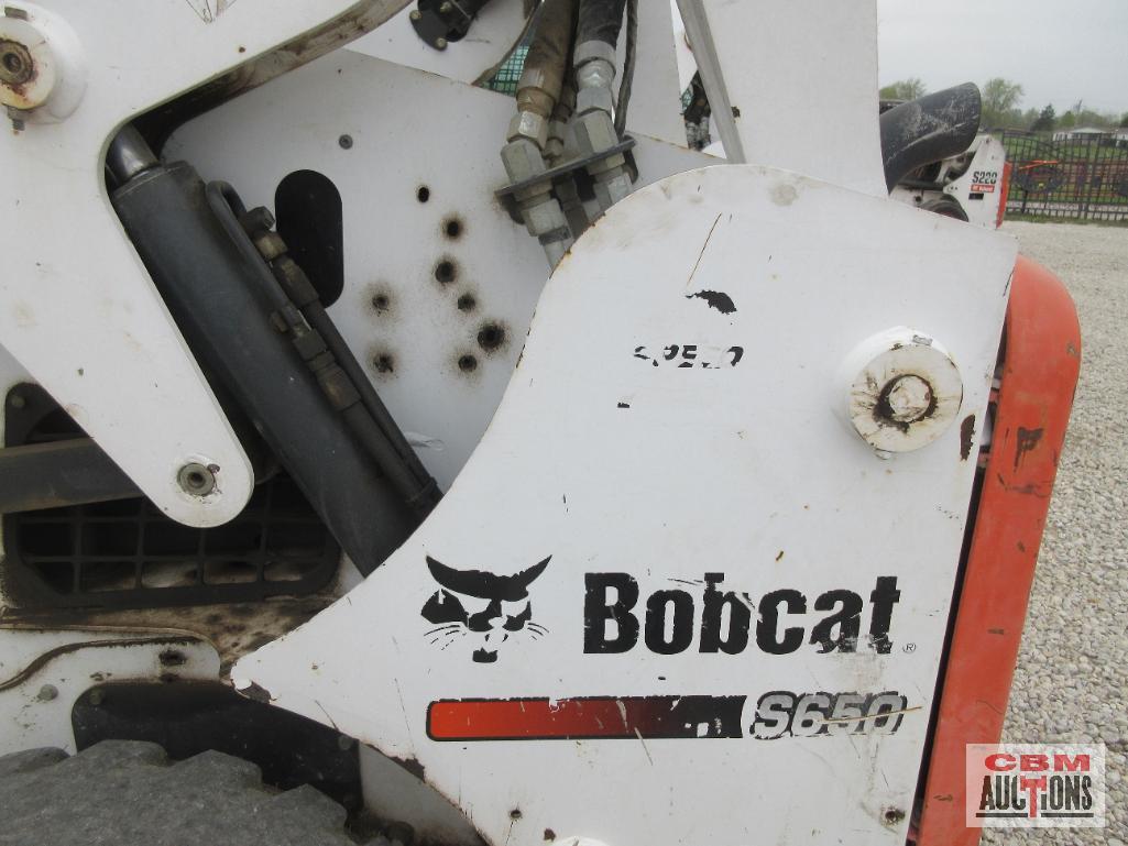 2015 Bobcat S650 Skid Steer Loader, Cab, Heat, Air, ACS Controls, Radio, Air Ride Seat, Power