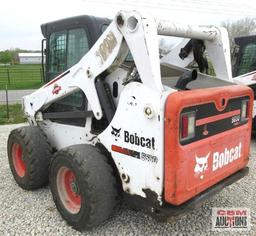 2015 Bobcat S650 Skid Steer Loader, Cab, Heat, Air, ACS Controls, Radio, Air Ride Seat, Power
