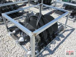 JCT Skid Steer Post Hole Digger Auger With 8",12" & 16" Hex Drive Auger Bits, Hoses & Couplers *3