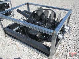 JCT Skid Steer Post Hole Digger Auger With 8",12" & 16" Hex Drive Auger Bits, Hoses & Couplers *3