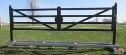 TM18-NCB 20' Heavy Duty Dual Swing Decorative Iron Entry Driveway Gates Mounted On Posts S#0214