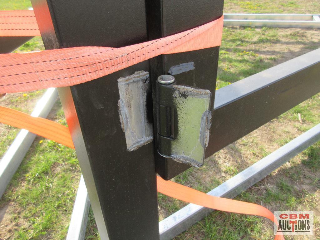 TM18-NCB 20' Heavy Duty Dual Swing Decorative Iron Entry Driveway Gates Mounted On Posts S#0214