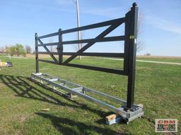 TM18-NCB 20' Heavy Duty Dual Swing Decorative Iron Entry Driveway Gates Mounted On Posts S#0214