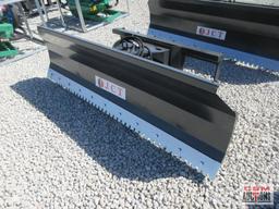 JCT 72" Skid Steer Power Angle Dozer Blade, Reversible Smooth Or Serrated Cutting Edge With Hoses &