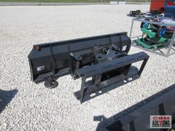 JCT 72" Skid Steer Power Angle Dozer Blade, Reversible Smooth Or Serrated Cutting Edge With Hoses &