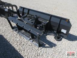 JCT 72" Skid Steer Power Angle Dozer Blade, Reversible Smooth Or Serrated Cutting Edge With Hoses &