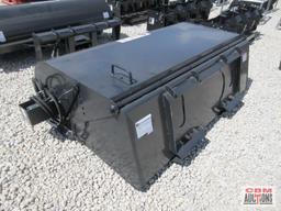 JCT 72" Skid Steer Pickup Box Broom Sweeper, 26" Brushes, Direct Drive Motor With Hoses & Couplers
