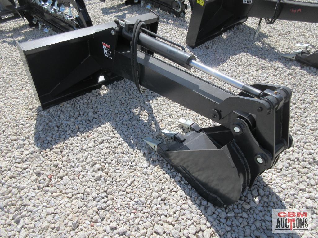 JCT Skid Steer Backhoe Digging Attachment, 14" Bucket, Hoses & Couplers *3