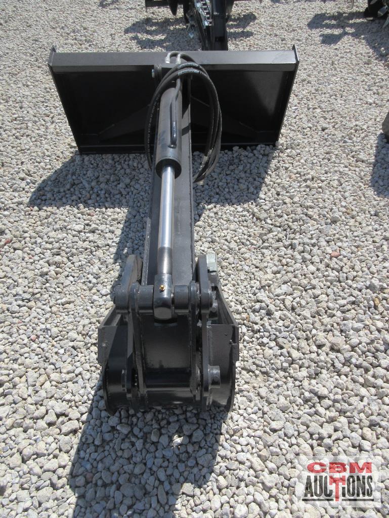 JCT Skid Steer Backhoe Digging Attachment, 14" Bucket, Hoses & Couplers *3