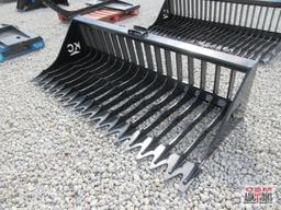 KC 76" Skid Steer Rock Bucket High Side Bucket #505
