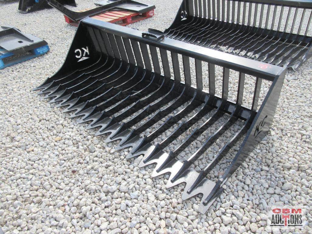 KC 76" Skid Steer Rock Bucket High Side Bucket #505