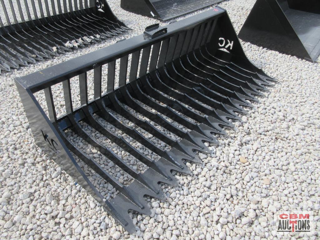 KC 76" Skid Steer Rock Bucket High Side Bucket #505