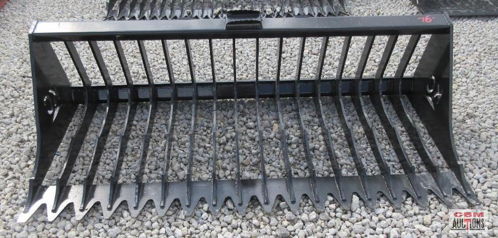 KC 76" Skid Steer Rock Bucket High Side Bucket #505