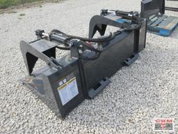 Wolverine GB-11-72W 72" Skid Steer Industrial Smooth Bottom Grapple Bucket Dual Cylinders With Hoses