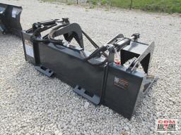 Wolverine GB-11-72W 72" Skid Steer Industrial Smooth Bottom Grapple Bucket Dual Cylinders With Hoses
