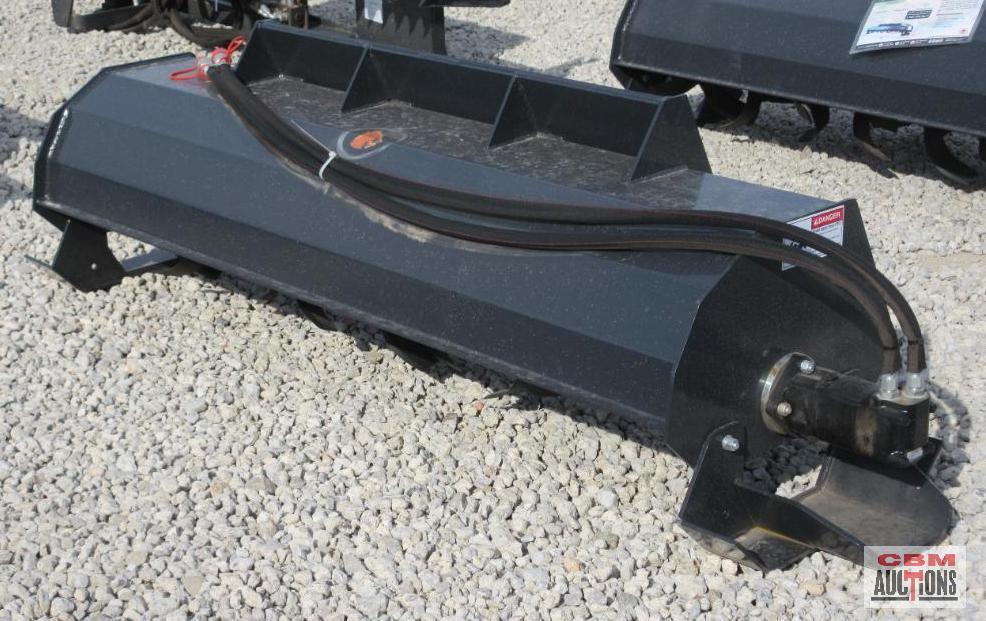 Wolverine TL-12-72W 72" Skid Steer Hydraulic Rotary Tiller With Hoses And Couplers 15-20 GPM S#0413
