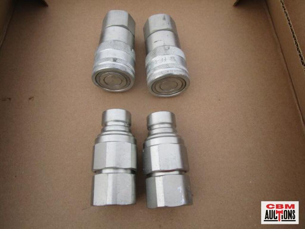 2 Sets Of Skid Steer Hydraulic Hose Quick Couplers 2 Female & 2 Male For 1/2" NPT Pipe Thread *A18