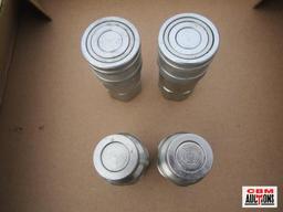 2 Sets Of Skid Steer Hydraulic Hose Quick Couplers 2 Female & 2 Male For 1/2" NPT Pipe Thread *A18
