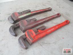 3pc RidgidHeavy Duty18" Pipe Wrench Set *D10