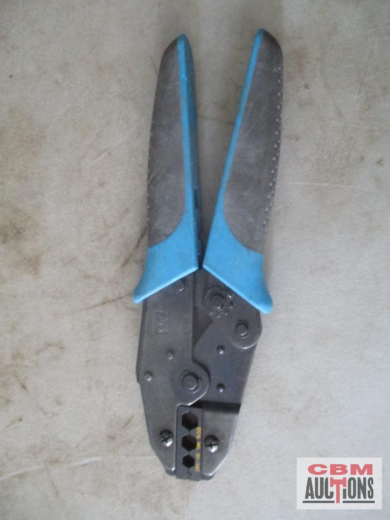 Black Tote & Misc. Hand Tools Adjustable Wrench, Level, Tool Bag, Hose End Mender, Clamping Pliers