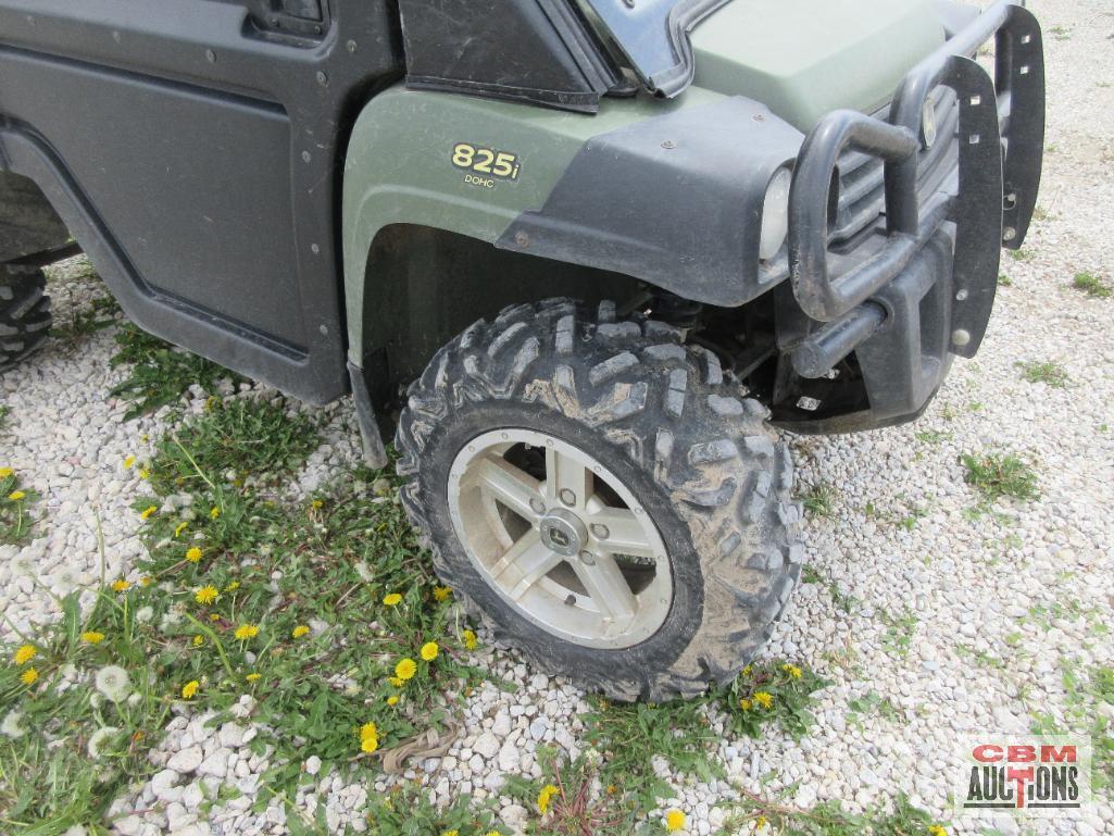 John Deere 825I XUV Gator, 4x4, 3 Cylinder, Gas, 5,389 Miles, 1,924 Hrs, Cab Only, Power Dump, Turn