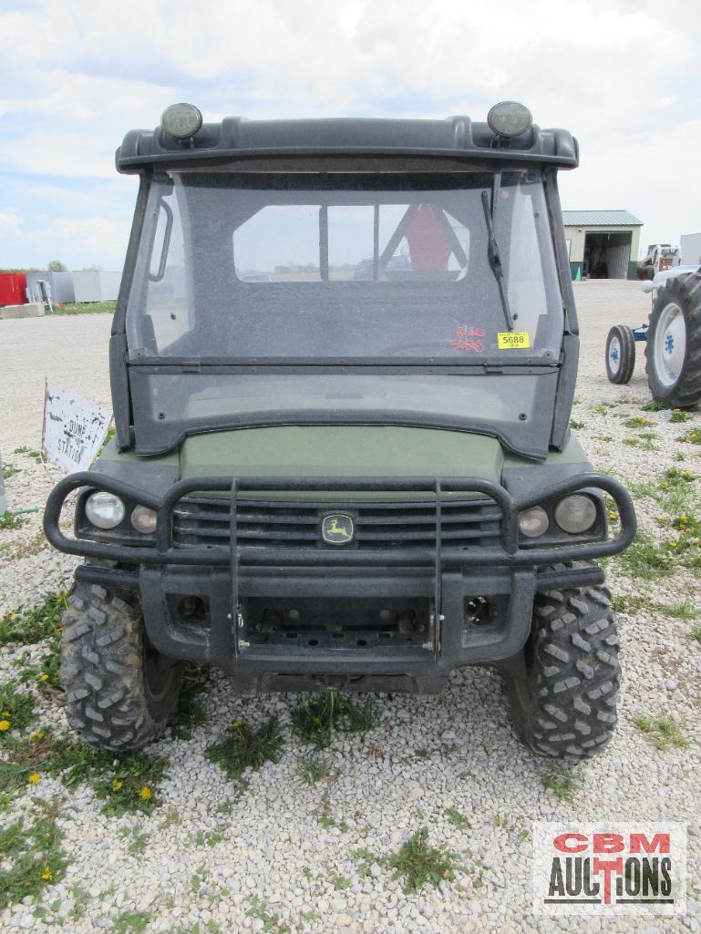 John Deere 825I XUV Gator, 4x4, 3 Cylinder, Gas, 5,389 Miles, 1,924 Hrs, Cab Only, Power Dump, Turn