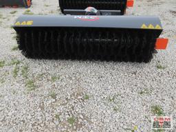 WIG XN-XJ01-72 72" Hydraulic Skid Steer Broom Angle Broom Attachment, GPM Range: 15 To 20, PSI