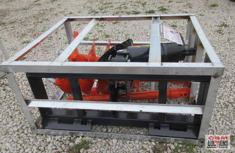 WIG XN-LXZ01-18 Skid Steer Hydraulic Post Hole Digger, Hex Drive, 12" & 18" Augers, 40" Auger