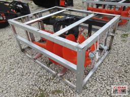 WIG XN-LXZ01-18 Skid Steer Hydraulic Post Hole Digger, Hex Drive, 12" & 18" Augers, 40" Auger
