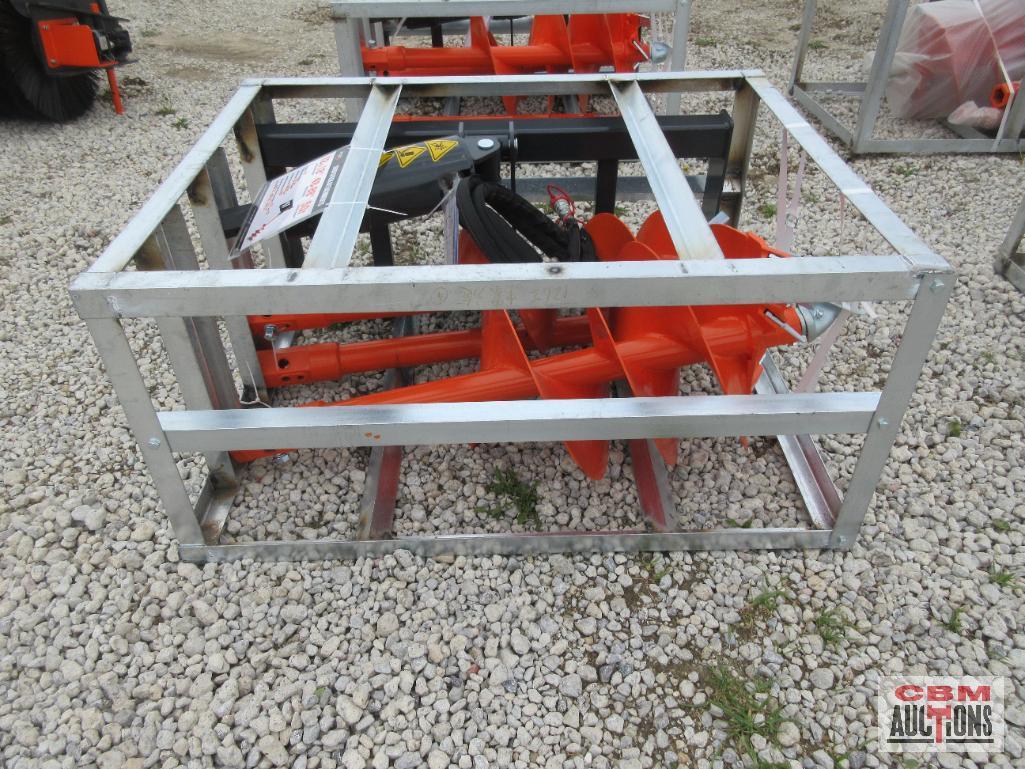 WIG XN-LXZ01-18 Skid Steer Hydraulic Post Hole Digger, Hex Drive, 12" & 18" Augers, 40" Auger