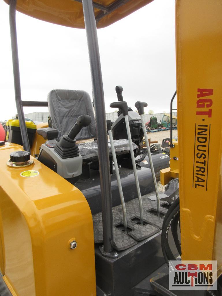 AGT MX50R 2.5 Ton Mini Excavator, 30hp Gas, Open Station ROPS, Dual Individual Pilot Controls, Swing