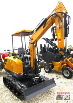 AGT MX50R 2.5 Ton Mini Excavator, 30hp Gas, Open Station ROPS, Dual Individual Pilot Controls, Swing