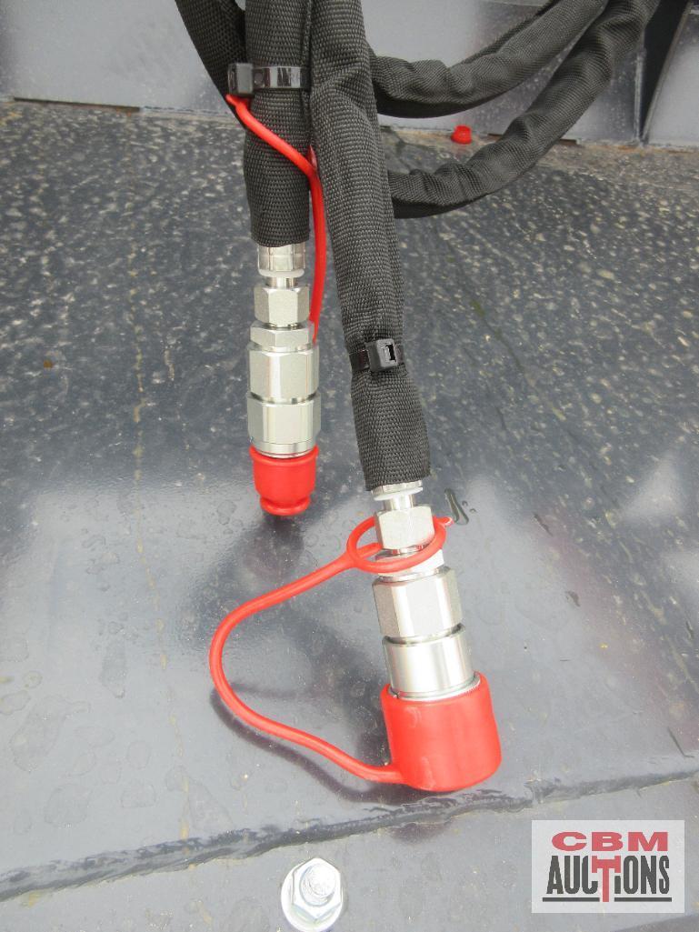 WIG XN-ZD01-72 72" Skid Steer Industrial Smooth Bottom Grapple Bucket, Removable Sides, Dual