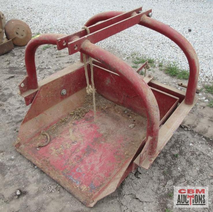 Red Reversible 3Pt Dirt Slip Bucket