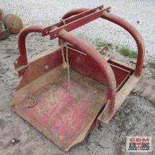 Red Reversible 3Pt Dirt Slip Bucket